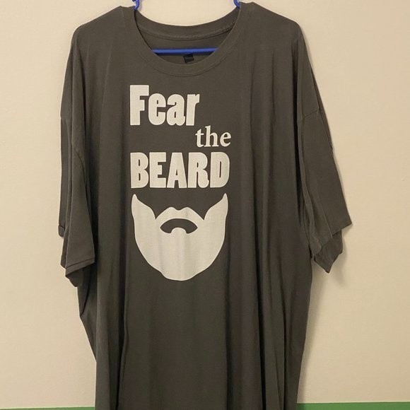 Fear the Beard T-shirt, Hanes ComfortSoft Heavyweight T-shirt, Men's 3XL - Picture 1 of 6